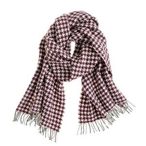 J. Crew Wool Houndstooth scarf